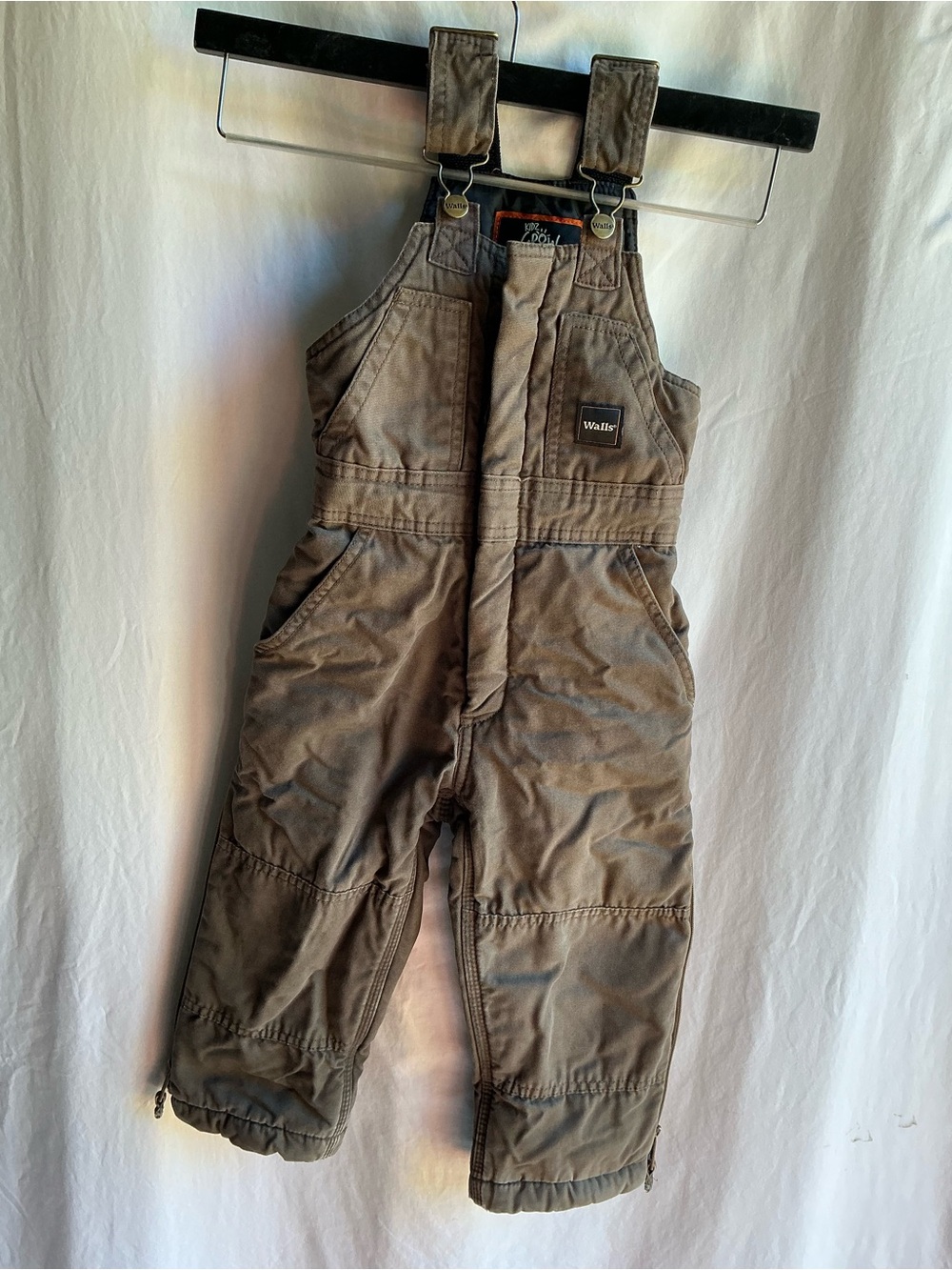 3T Walls Kids Brown Overalls with Adjustable Straps